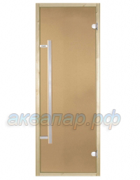 Дверь Harvia STG 8x21 бронза (коробка ольха) с длинной ручкой