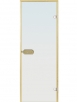 Дверь Harvia STG 8x21 прозрачная (коробка ольха) с овальной ручкой