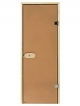 Дверь Harvia STG 8x21 бронза (коробка ольха) с овальной ручкой