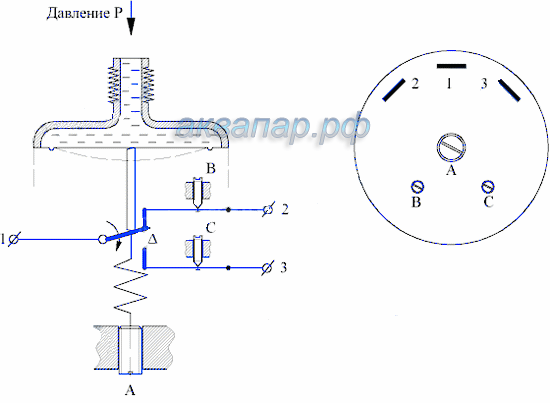 Схема датчика давления для электронагревателя Pahlen (12856)